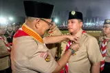 Walkot Padang Panjang Terima Lencana Darma Bakti Gerakan Pramuka Tingkat Nasional